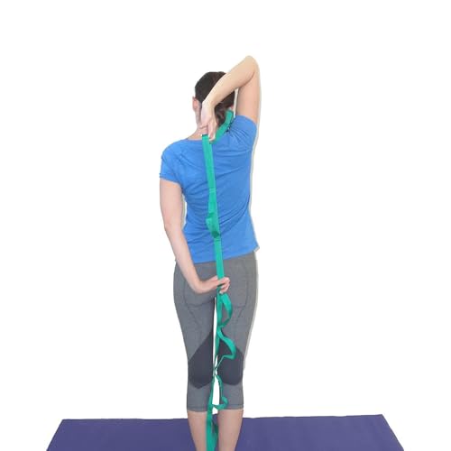 Yoga Stretching Strap, Non-Elastic Multi-Loop Exercise Band for Flexibility