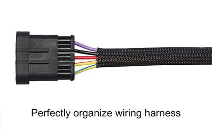 100ft - 1 inch PET Expandable Braided Sleeving – Black – Alex Tech Braided Cable Sleeve - color: Black, size: 1"-100ft