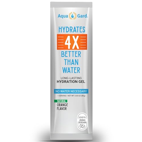 Aqua-Gard Marathon Hydration Gel – Zero Sugar Running Gels for Runners & Cyclists – Instant Hydration Packets – No Water Needed Energy Gel – Gifts for Runners