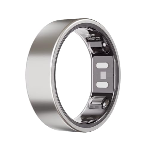 Reebok Smart Ring for Women or Men, Matte Silver, Size 6 Fitness Ring - color: Silver, size: 6