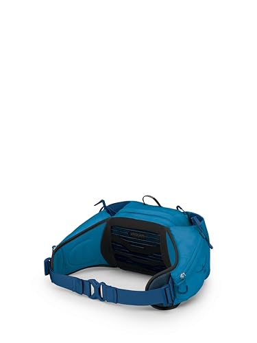 Osprey Talon 6L Men's Lumbar Hiking Waist Pack - Fanny Pack with Water Bottle Holders - color: Scoria Blue/Night Shift, style: 6l