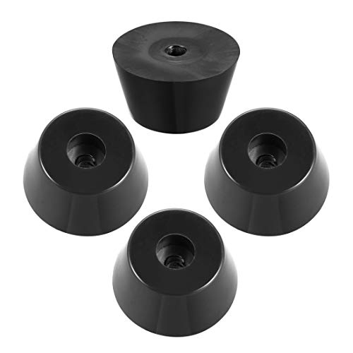 uxcell Rubber Feet Buffers Pads D39x29xH22mm Black 4pcs - size: 39x29x22mm