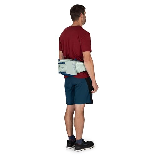 Osprey Talon 6L Men's Lumbar Hiking Waist Pack - Fanny Pack with Water Bottle Holders - color: Scoria Blue/Night Shift, style: 6l