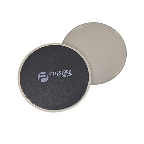 Limm Core Sliders Fitness - Exercise Sliders for Working Out, Stability, Ab, Legs & Full Body (Set of 2) - Black Gym Gliding Disc Pads for Hardwood, Carpet & More - color: Black