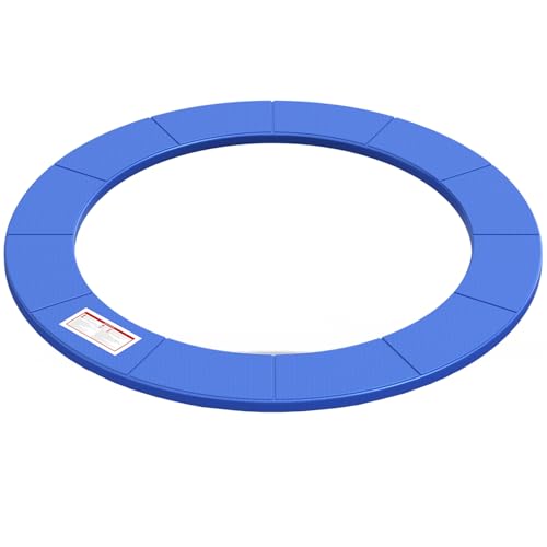 LANGXUN Universal Trampoline Repalcement Safety Pad, 8ft 10ft 12ft 14ft 15ft 16ft Waterproof Surround Spring Foam Cover for Round Frame - color: Blue, size: 16ft