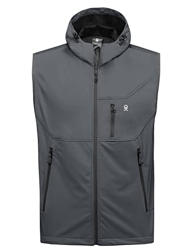 Little Donkey Andy Men's Lightweight Golf Vest Outerwear - color: Hooded Gray, size: XX-Large