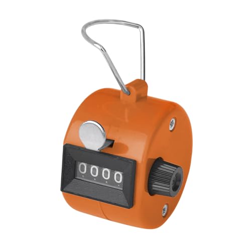 GOGO Handheld Tally Counter Plastic 4 Digit Palm Clicker - color: Orange