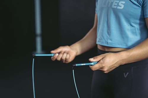 Velites Fire 2.0 Speed Jump Rope for CrossFit and Boxing, Blue