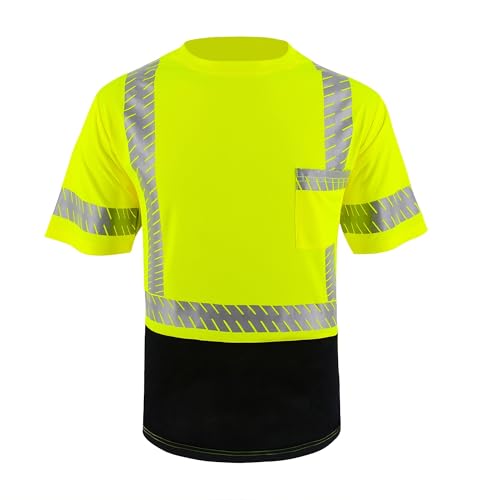 Safety Shirts Hi Vis Construction Shirts for Men and Women - color: Yellow, size: XX-Large