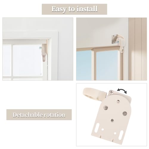 Roller Blind Bracket Replacement for Coolaroo Sun Shades Beige - color: Beige, size: 1 set bracket