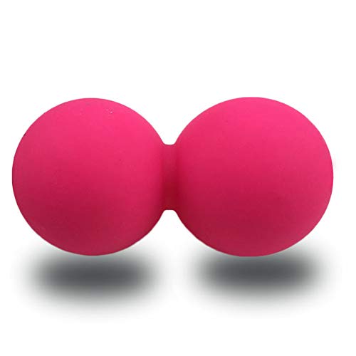 EliteShine Double Lacrosse Massage Ball for Myofascial Trigger Point Release & Deep Tissue Massagefor Physical Therapy, Muscle Relaxer, Acupoint Massage (Material: Silicon, Pink) - color: Pink, size: Material: Silicon
