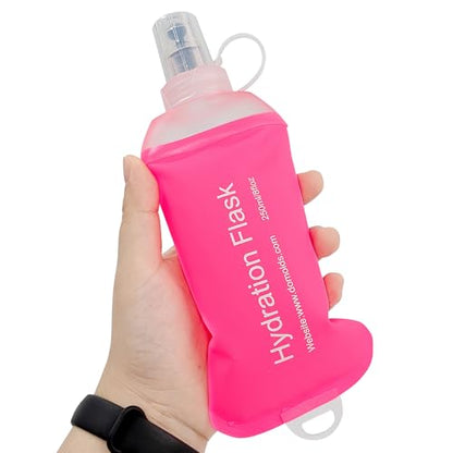 GUYI GYGYL Soft Flask, Collapsible Water Bottle for Sports, 250ml Pink - color: 250ml Pink