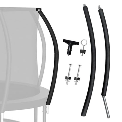 1 Set Trampoline Curved Net Pole, Universal, 10 to 16 ft