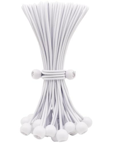 ABINLIN Ball Bungee Cords 10 Inch, 25 Pcs Bungee Cords with Balls, White - size: White 10 Inch 25Pcs, style: Bungee Balls