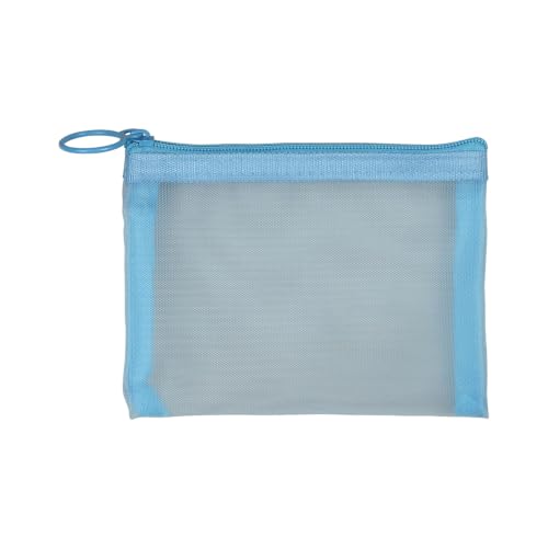 1-Piece Mesh Pouch, Sky Blue, 3.93x5.11 inch - color: Sky Blue, size: 3.93x5.11 inch