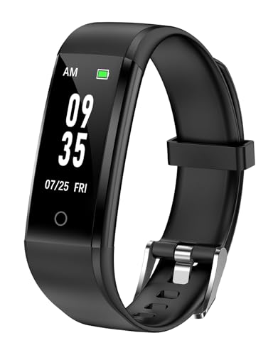 Pedometer Watch No Bluetooth No APP/Phone Required, Simple Fitness Tracker - color: Black