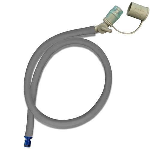 Universal Hydration Pack Hose Replacement - Water Bladder Drink Tube with Bite Valve & Quick Connector, Insulated Drinking Hose for Reservoir Backpack Compatible with CamelBak, Osprey, Many bladders - color: Gray