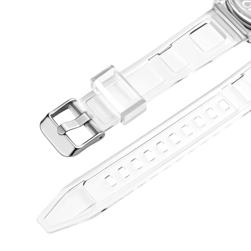 Clear Jelly Watch for Women, 36mm Rainbow Cat-Eye Dial, TPU Band - color: Purple
