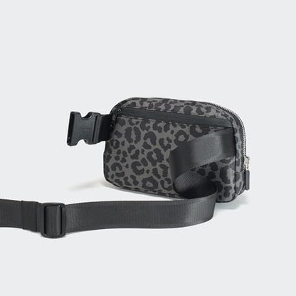 Pander Crossbody Belt Bag for Women and Men, Travel and Everyday Use - color: Grey Leopard