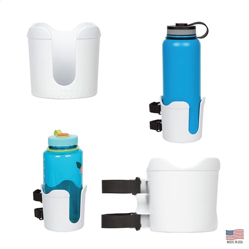 ROBOCUP Plus, (White), Add-On Accessory XL Extension Cup Holder, Larger Drink Capacity, Perfect for Boats, Golf Carts, Walkers, Wheelchairs and Work. Made in USA (Includes 1) - color: White