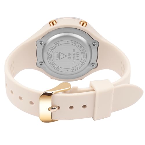 BEN NEVIS Watches for Women, Digital Sport Waterproof Chronograph Stopwatch - color: 08-OffWhite