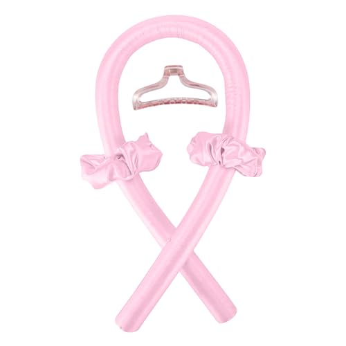 Rods Curlers Set Foam Hair Curlers for Short and Long Hair, No Heat Foam Rollers(Pink) - color: Pink