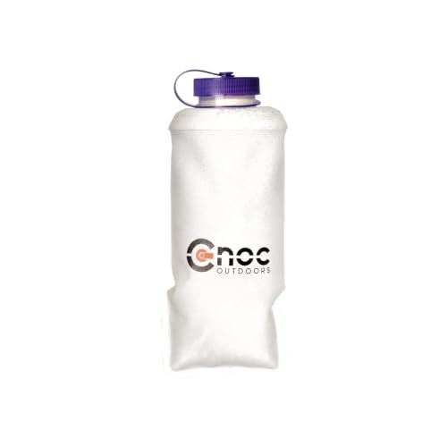 Cnoc Outdoors HydriamX Durable Collapsible Flask for Running and Backpacking, Purple 28mm Thread Narrow Mouth Compatible with 28mm Filters, Hot Liquid Compatible - color: Purple, size: 16.9 Ounces