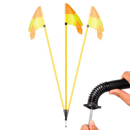 5FT Soccer Corner Flags for Soccer Field Set of 4,Soccer Flags Agility Poles Soccer Training Poles,Spring Loaded Adjustable Speed and Agility Training Equipment With Storage Bag - size: 60 inches (Pack of 2)