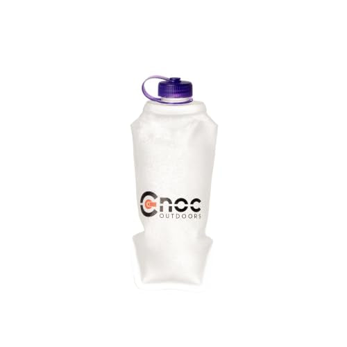 Cnoc Outdoors HydriamX Durable 350ml Collapsible Flask for Running and Backpacking, 28mm Thread Narrow Mouth Compatible with 28mm Filters, Hot Liquid Compatible - color: Purple, size: 11.8 Ounces