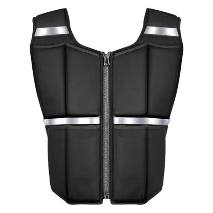 2-45lb Adjustable Weighted Vest Men w/Silicone Weights,Running Rucking Vest - size: 2-20 LBS