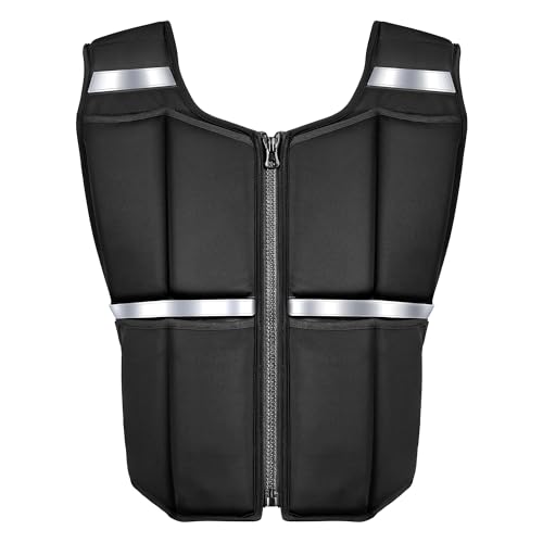 2-45lb Adjustable Weighted Vest Men w/Silicone Weights,Running Rucking Vest - size: 2-20 LBS
