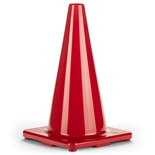 Champion Sports High Visibility Flexible Vinyl Cones for Sports Training, Agility Drills, Field & Gym Marking Sets - color: Red, style: 18 Inch Cone (Single)