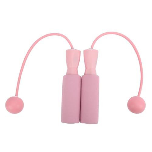 Adjustable Cordless Jump Rope with Double Ball Bearings - 360° Rotation PVC Foam Skipping Rope for Cardio Workout, Home Gym Fitness Training - color: Pink