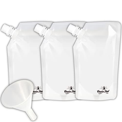 Collapsible Reusable Foldable Eco-Friendly 8 Oz Water Bottle – BPA Free - (3 pack)