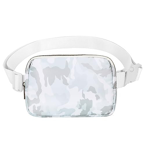 VOROLO Fanny Pack For Women And Men Crossbody Bag Belt Bag Camo White - color: Camo White