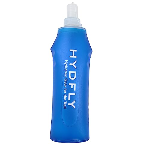 Collapsible Water Bottle, BPA-Free Collapsible Soft Flask Foldable Water Bottle for Running Hiking Cycling Climbing Travel (500ML)