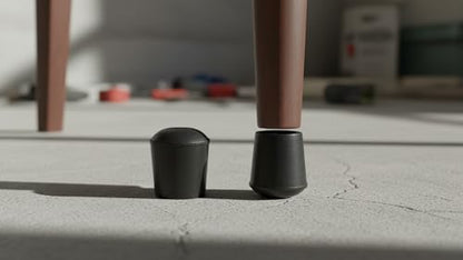 Flyshop Furniture Table Covers Non-Slip Durable Rubber Leg Tips Chair Leg Caps Floor Protectors Round Black 4PCS Size 12 mm, 1/2" - style: Inner Diameter-12mm