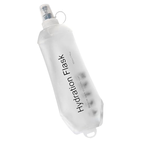 WILDREEDS 500ml Soft Flask, TPU Collapsible Soft Water Bottle for Hydration Pack, Running Vest, Folding Water Bottle for Hiking Cycling Climbing-1Pcs, White - color: 500ml White