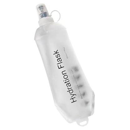 WILDREEDS 500ml Soft Flask, TPU Collapsible Soft Water Bottle for Hydration Pack, Running Vest, Folding Water Bottle for Hiking Cycling Climbing-1Pcs, White - color: 500ml White