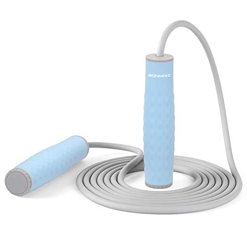 Weighted Jump Rope 1-LB for Adult || Speed Skipping Rope with Ball Bearings - color: 1LB Weighted Blue (1 Pack)