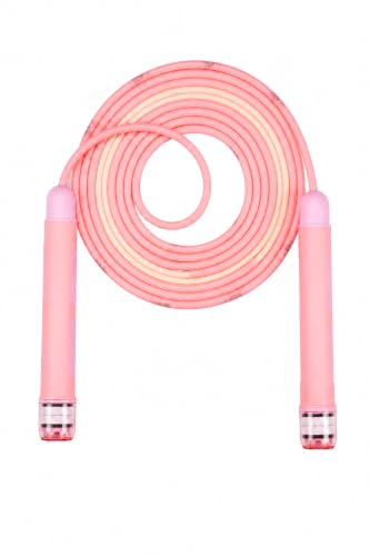 YUEDONG Kids Jump Rope with Dual Bearings for Boys and Girls - color: PINK