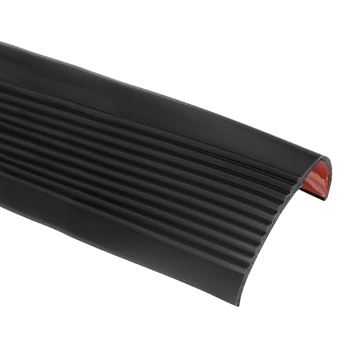 uxcell Stair Nosing, 3.3 ft (2 x 1 Inch) Vinyl Non-Slip Self-Adhesive Staircase Step Edge Protector Waterproof Stair Treads Trim for Outdoor Indoor Floors, Black - color: Black, size: 3.3 ft, 2x1 inch