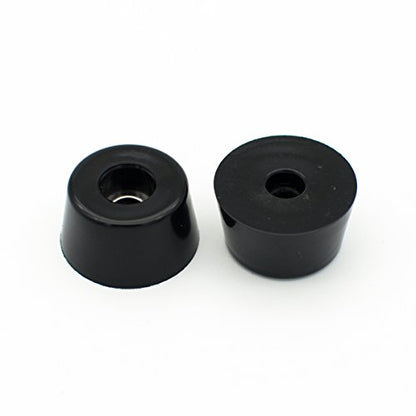 Round Rubber Feet, D25x20xH13mm, Stainless Steel Washer Built-in, 10 Pack - size: D25 x 20 x H13 mm