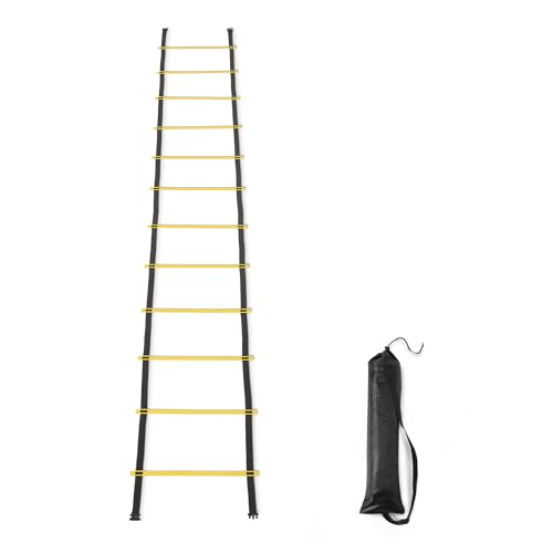 Amazon Basics Sports Agility Ladder with Carry Bag, Speed Fitness Feet Training for Soccer, Football, Basketball, Tennis