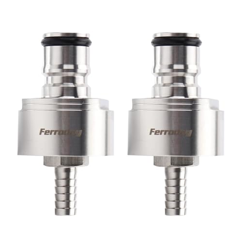 FERRODAY Stainless Steel Carbonation Cap, Carbonator Cap with 5/16 Barb - size: 2 counts in 1 package