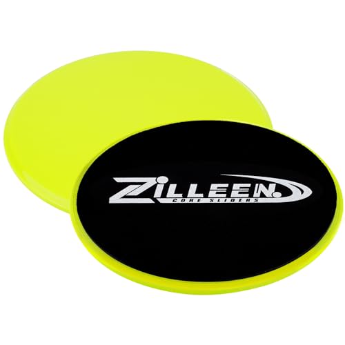ZILLEEN Exercise Sliders for Working Out Pilates Fitness Discs 2pcs - color: Yellow
