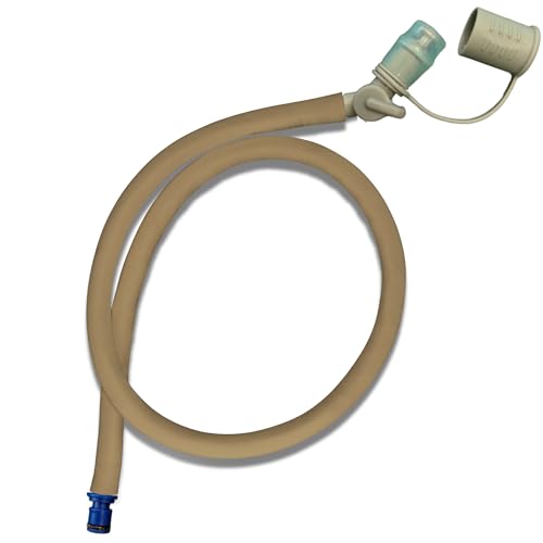 Universal Hydration Pack Hose Replacement - Water Bladder Drink Tube with Bite Valve & Quick Connector, Insulated Drinking Hose for Reservoir Backpack Compatible with CamelBak, Osprey, Many bladders - color: Coyote Brown