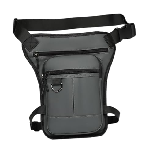 Milageto Drop Leg Bag Outdoor Thigh Bag Waist Pack Multipurpose Uses Multi Pockets Design Zip Closure Detachable Leg Straps Fashion and Stylish, Style B Gray - color: Style B Gray