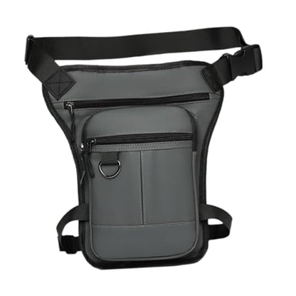 Milageto Drop Leg Bag Outdoor Thigh Bag Waist Pack Multipurpose Uses Multi Pockets Design Zip Closure Detachable Leg Straps Fashion and Stylish, Style B Gray - color: Style B Gray