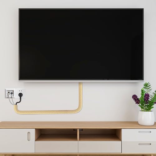 Cable Management Sleeve, Split Design, 10FT - 1/2 Inch, Beige - color: Beige, size: 1/2"-10ft